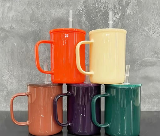 16 Glass Satinless Steel Mugs