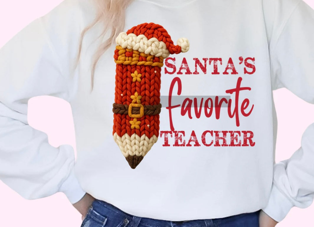 Santa’s Favorite Teacher Crewneck